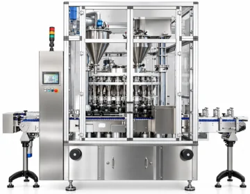 automatic powder and granule filling machine for rigid containers