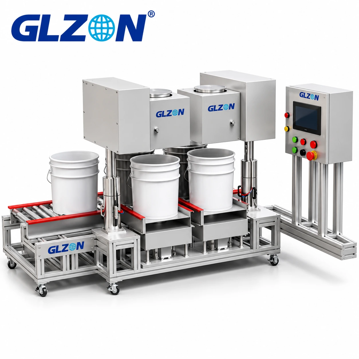 20L Dual-Head Real Stone Paint Filling Machine
