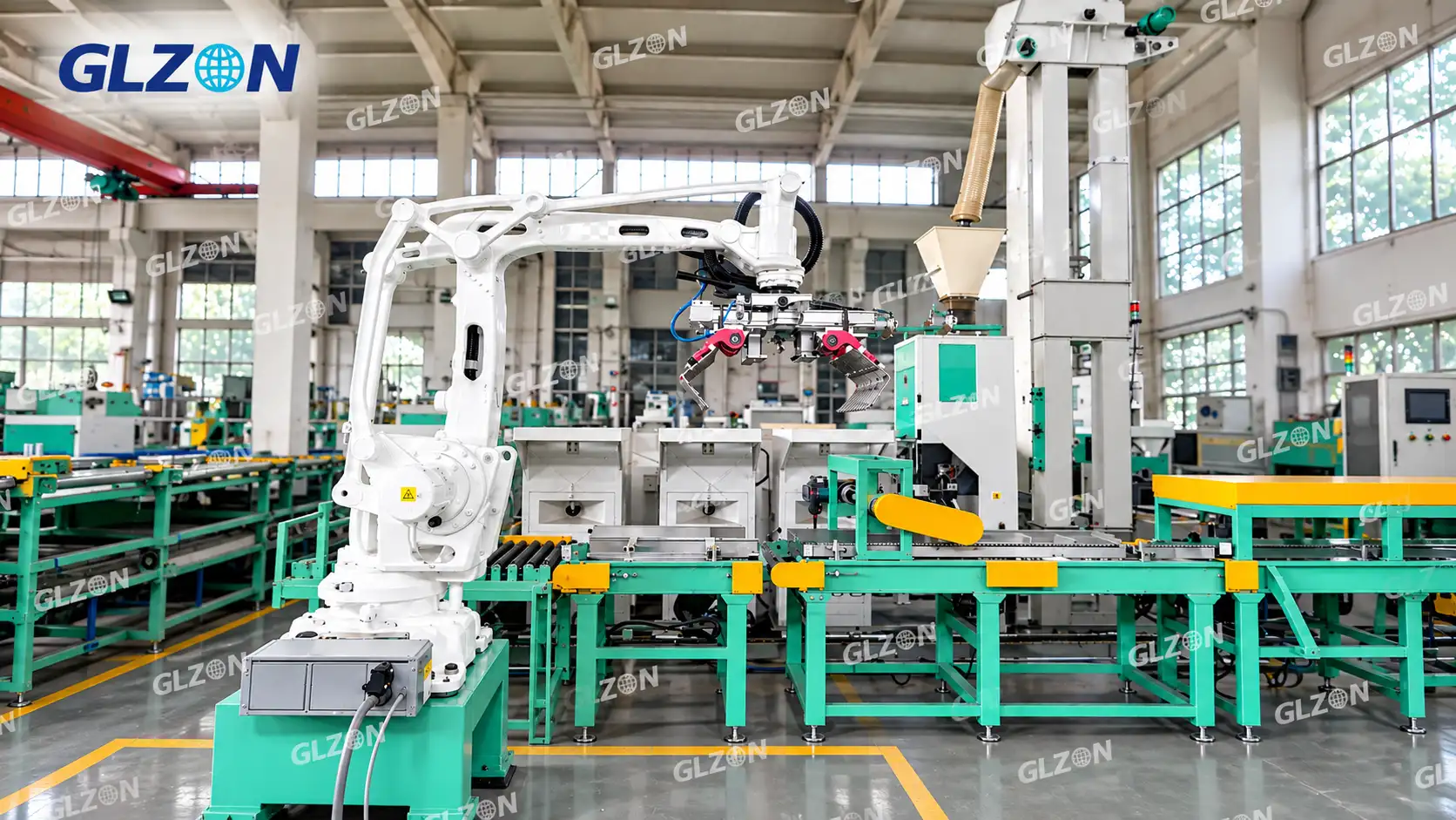 GLZON robotic palletizer machine for automatic bag and carton stacking
